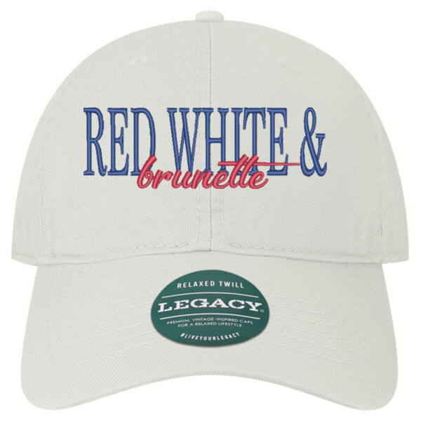 Red, White & Brunette Dad Cap Thumbnail