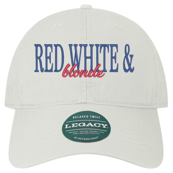 Red, White and Blonde Dad Cap Thumbnail